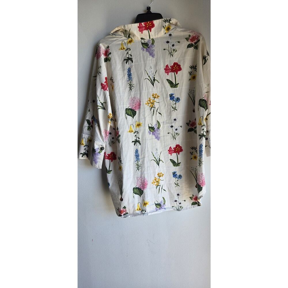 Women's Tuckernuck Floral Lightweight Designer Summer Y2K Blouse Size S - Picture 11 of 14
